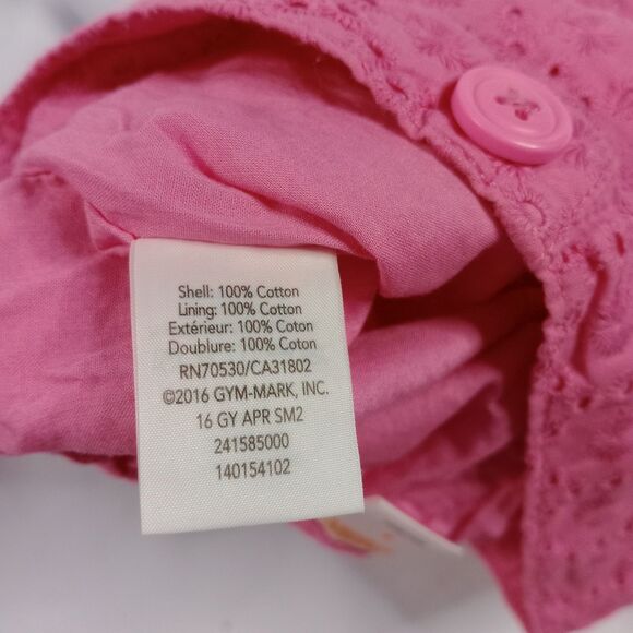 ⭐ Gymboree Toddler Girls Pink Eyelet Shorts Elastic Back Lace Cotton sz: 5 - Picture 6 of 6